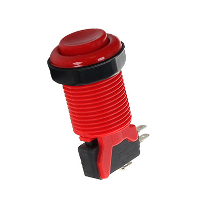 Arkade trykkontakt med mikroswitch - Off-(On), Rød