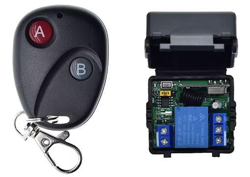 1 kanal RF fjernbetjeningssæt, 12Vdc m. 1 fjernbetjening