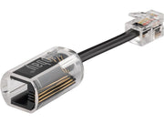 Telefonlednings udsnoer - RJ10(4P4C) han/hun, Sort