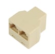 Adapter RJ45 - 2xRJ45 hun/hun Beige