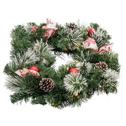 Mini LED Dør krans m/40xLED for 3xAAA batt m/timer