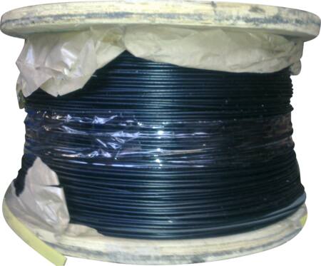 WIRE 1,5MM MED PP-PLAST 2,3MM SORT 100M