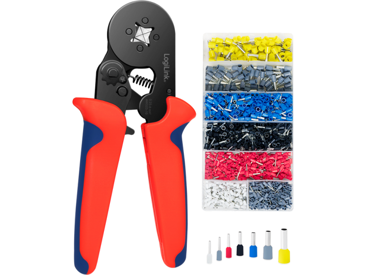 Krimptang sæt inkl. tyller - 0,25-6mm² (1200 stk.)