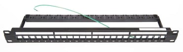 Netconnect Patchpanel E-Series 24 ports panel. 1U Sort