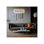 23W Lineært LED Væglys med Sort Hus, 3000K, IP65