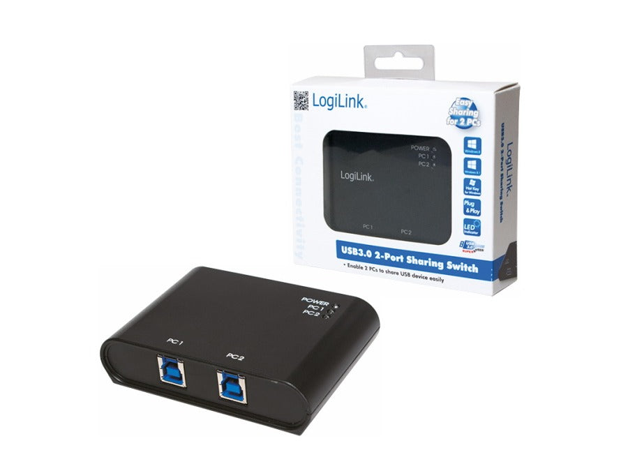 USB 3.0 sharing switch - 2 PC-ere til 1 USB enhed