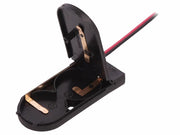 Batteriholder til 2xCR2032 knapcelle, Lukket hus m. kontakt