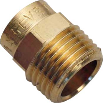 15 mm x 1/2" Lodde overgang muffe/nippel