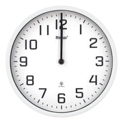 Vægur hvid Ø25cm radiostyret