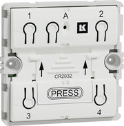 LK FUGA Wiser trådløs batteritryk 4 slutte uden afdækning