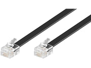 Telefonledning - 2 x RJ12(6P6C) han, Sort (3m)