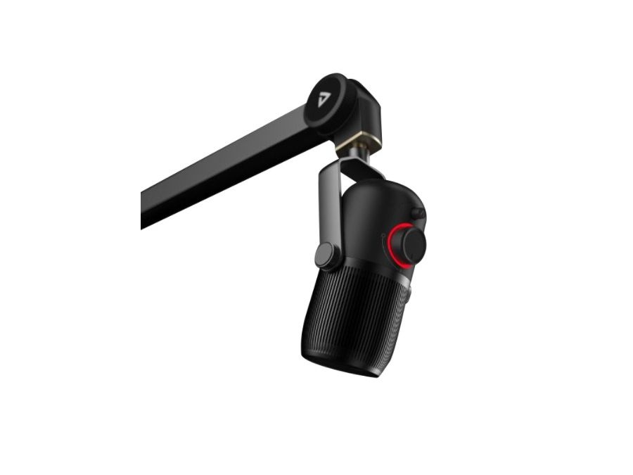 Mikrofonstativ, USB - fjeder, kabelskjuler, 5/8” / 3/8"