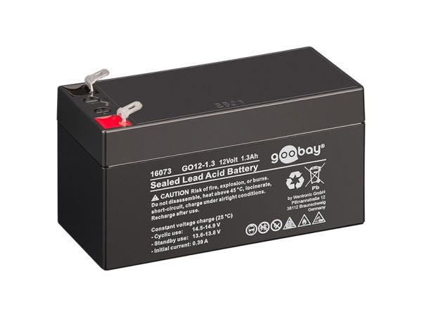 Blybatteri - 12V / 1,3Ah 97x43x52mm