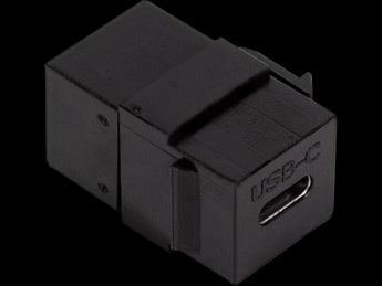 Keystone USB 3.1 fatning - 2 x USB-C hun, Sort