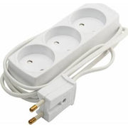 3-stikdåse u/jord hvid 1,5m 230V 10A