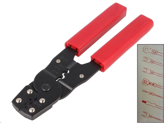 Krimptang til uisolerede kontaktben - 0,08-6mm² (AWG 28-10)