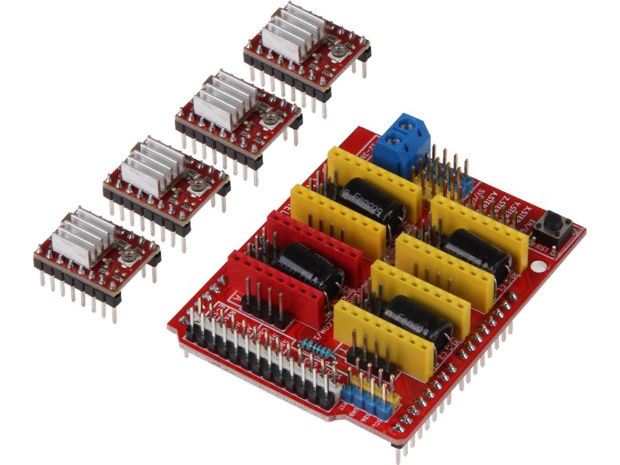 Arduino motor controller kit til CNC - 12-36V