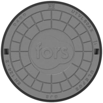 Ulefos 600 mm dæksel m/påstøbt pakning/fjederlås, Fors