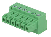 Indstik skrueterminal - 6P hun 3,5mm 0,5-1,5mm², Grøn