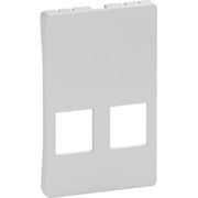 LK FUGA afdækning for Dataudtag for 2x Keystone RJ45 (Small/Large), 1,5 modul, lysegrå