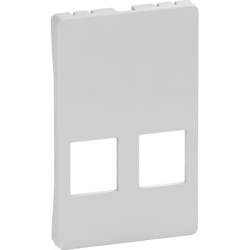LK FUGA afdækning for Dataudtag for 2x Keystone RJ45 (Small/Large), 1,5 modul, lysegrå