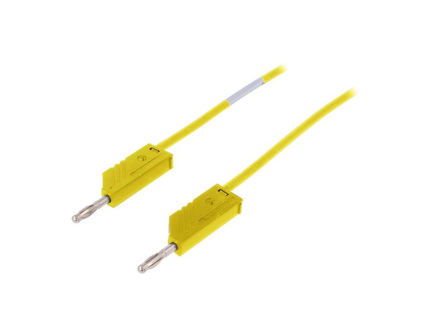 Prof. Silikone testledning, stabelbar, 16A, Gul (1ml)