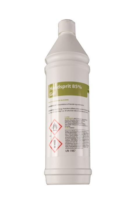 Håndsprit gel 1 ltr 85% alkohol