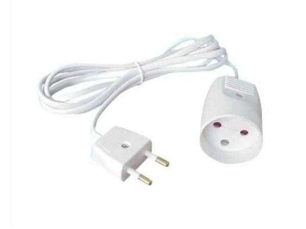 Forlængerledning u/jord hvid 5m 230V 10A