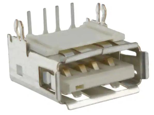 USB 2.0 Type A fatning - 90°, printmontage