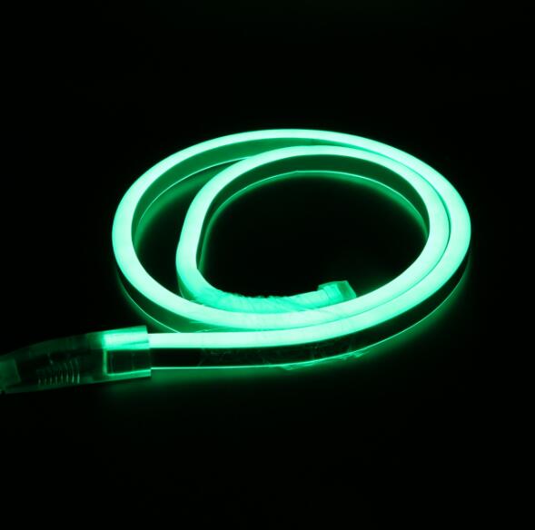 Vandtæt neon LED lysslange (IP67) - 240Vac / 29W, GRØN (5m)