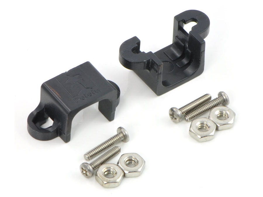 Beslag 26.6x11.5x11.5mm sort plast 2 stk.