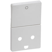 LK Fuga afdækning til stikkon. m. jord og 2-pol afbryder - lysegrå