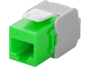 Keystone RJ45 fatning - CAT6a uskærmet, Grøn (Toolless)
