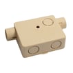 Rørdåse RD1 nylon m/2 t udendørs gul