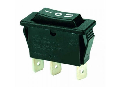 Vippekontakt - 1P ON-OFF-ON, 250VAC/16A, Sort