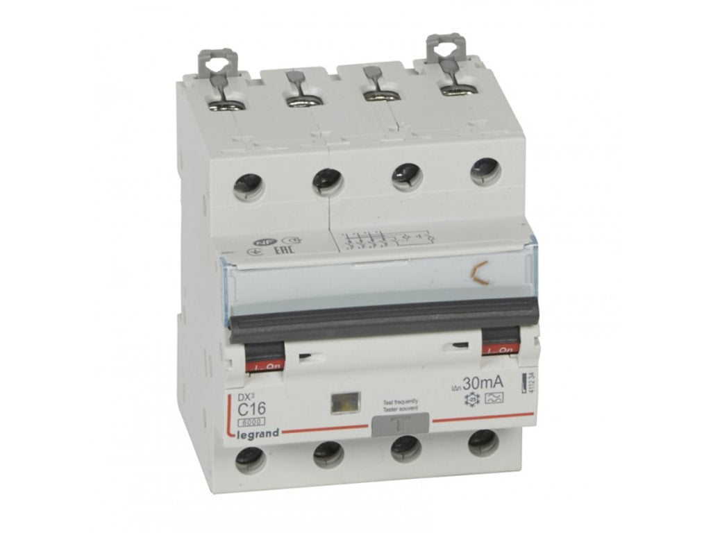 Kombiafbryder DX3 Automatsikr/HPFI C 16A 30mA 4P 6/10kA type A