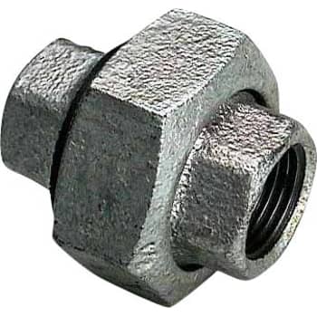 1/2" Galvaniseret union muffe/muffe