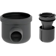 Unidrain 50 mm hjørneudløb med vandlås, uden studs, vandret