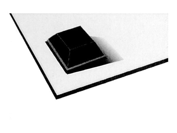 Gummifod - Sort selvklæbende 9,7x9,7x2mm (10 stk.)