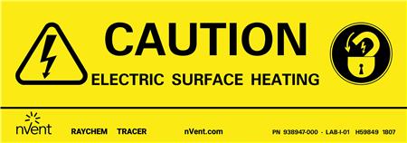 Advarselsetiket m/engelsk tekst