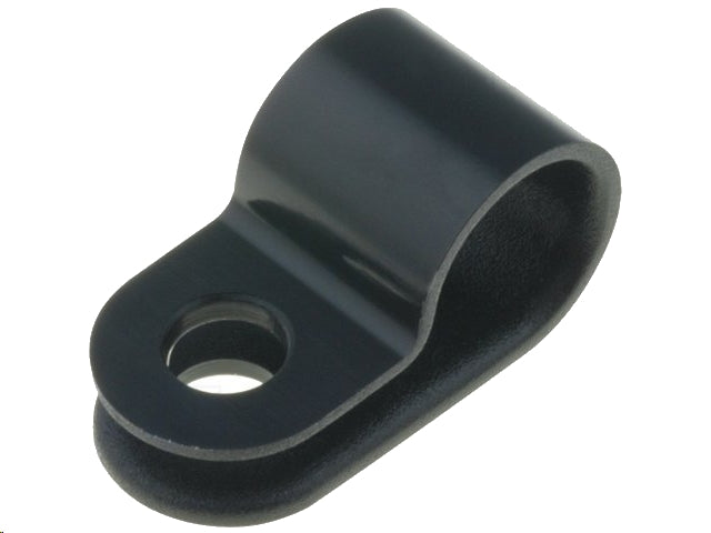 P-kabelbøjle - Sort plast for Ø9,5mm kabel (1 stk.)