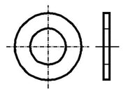 Spændeskive - Fiber, M2.5, Ø6mm (50 stk.)