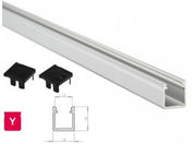 Alu. LED profil - Type Y, Anodiseret alu. (2,02m)