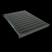 19" Heavy Duty hylde til rackskab, D:800mm, Sort