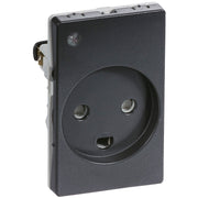 LK Fuga stikkontakt 1½ M med LED- lampe koksgrå