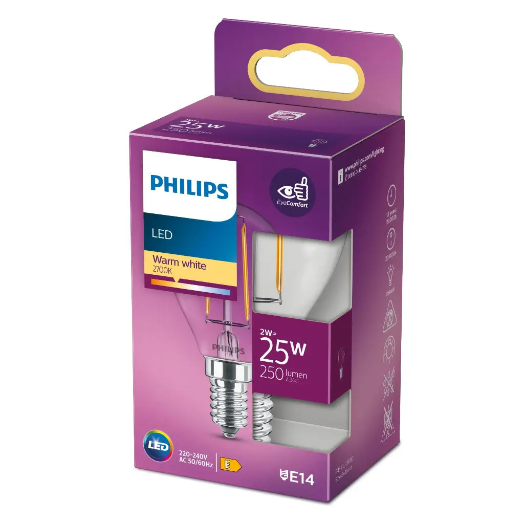 PHILIPS LED 2W (25W) E14 2700K 250lm