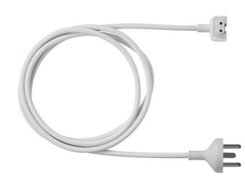 Apple strømforsyningskabel m. DK/EDB jord - Hvid (1,8m)