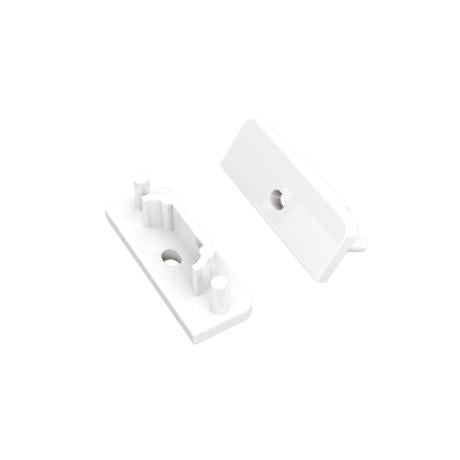 DIOFLEX endestk. SURFACE14 gen2 med hul hvid 2 stk