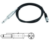 Guitarkabel - 6,35mm mono JACK > 3 pol mini XLR (0,8m)