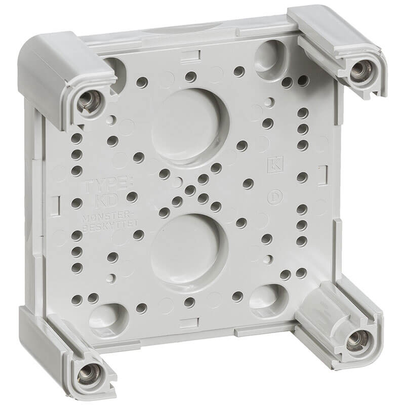 Flerepolet kombikasse bund 100 x 100 mm